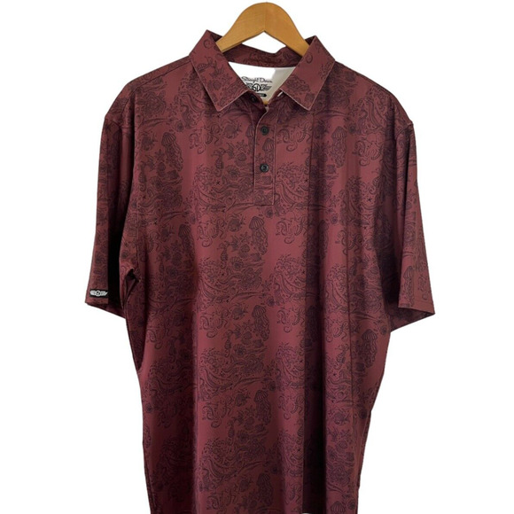 Straight Down Performance Polo Men's Size‎ XL Sea Creatures Turtle Octopus Jelly - Picture 1 of 5